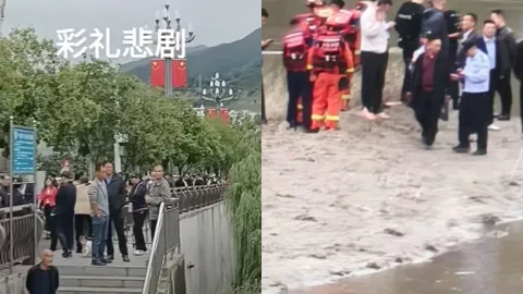 陕西旬阳新郎跳河事件